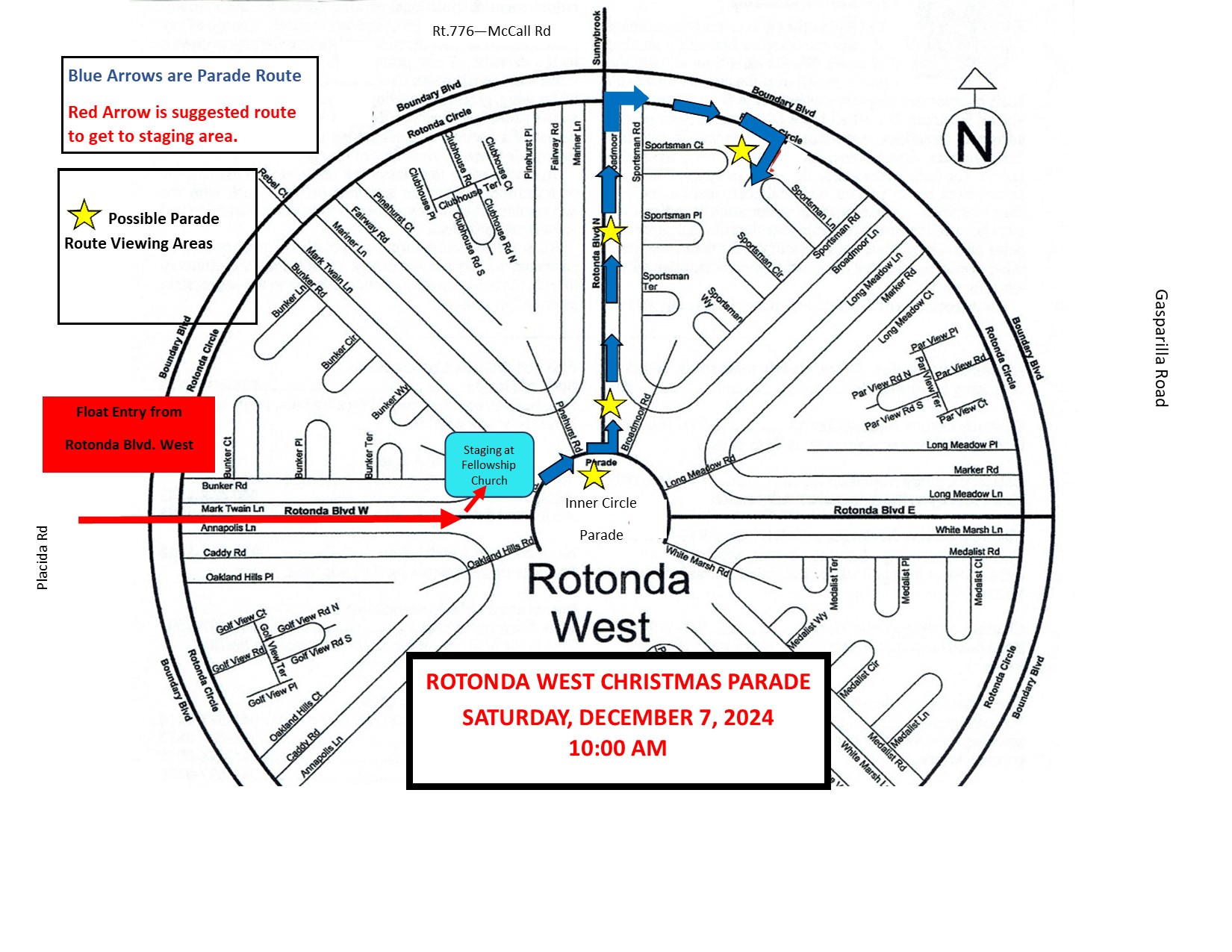 2024 Christmas Parade Map